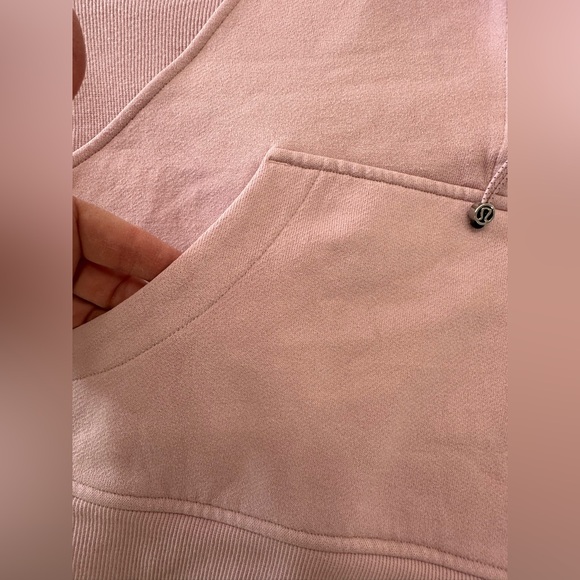 Lululemon Dusty Rose Pink Purple Scuba 1/2 Cup Hoodie Sweatshirt M/L - Picture 14 of 16